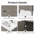thumbnail image 6 of Vanity Art 24" Double Door Bathroom Vanity with Sink, Freestanding Storage Cabinet with Ceramic Top, and Removable Shelve, 6 of 8