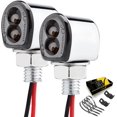thumbnail image 1 of TSUNG Mini Motorcycle Turn Signals Light LED Micro Blinkers for Front/Rear Universal Aftermarket Small Indicator for Cafe Racer Bobber Cruiser Street Bikes (B-Chrome), 1 of 8