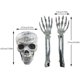 thumbnail image 2 of Decoración de calavera de esqueleto, 3 piezas creativas Decoración de Halloween Halloween gris enterrado Esqueleto de vida Calavera Jardín Patio Césped Decoraciones BANYUO Electrónica, 2 of 6