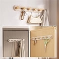 thumbnail image 6 of Door Towel Rack Slidable Adhesive Hooks Heavy Duty Self Adhesive Hooks Bathroom Shower Kitchen Door Hooks For Clothes Keys Bags Towels And More (3Hooks White), 6 of 9