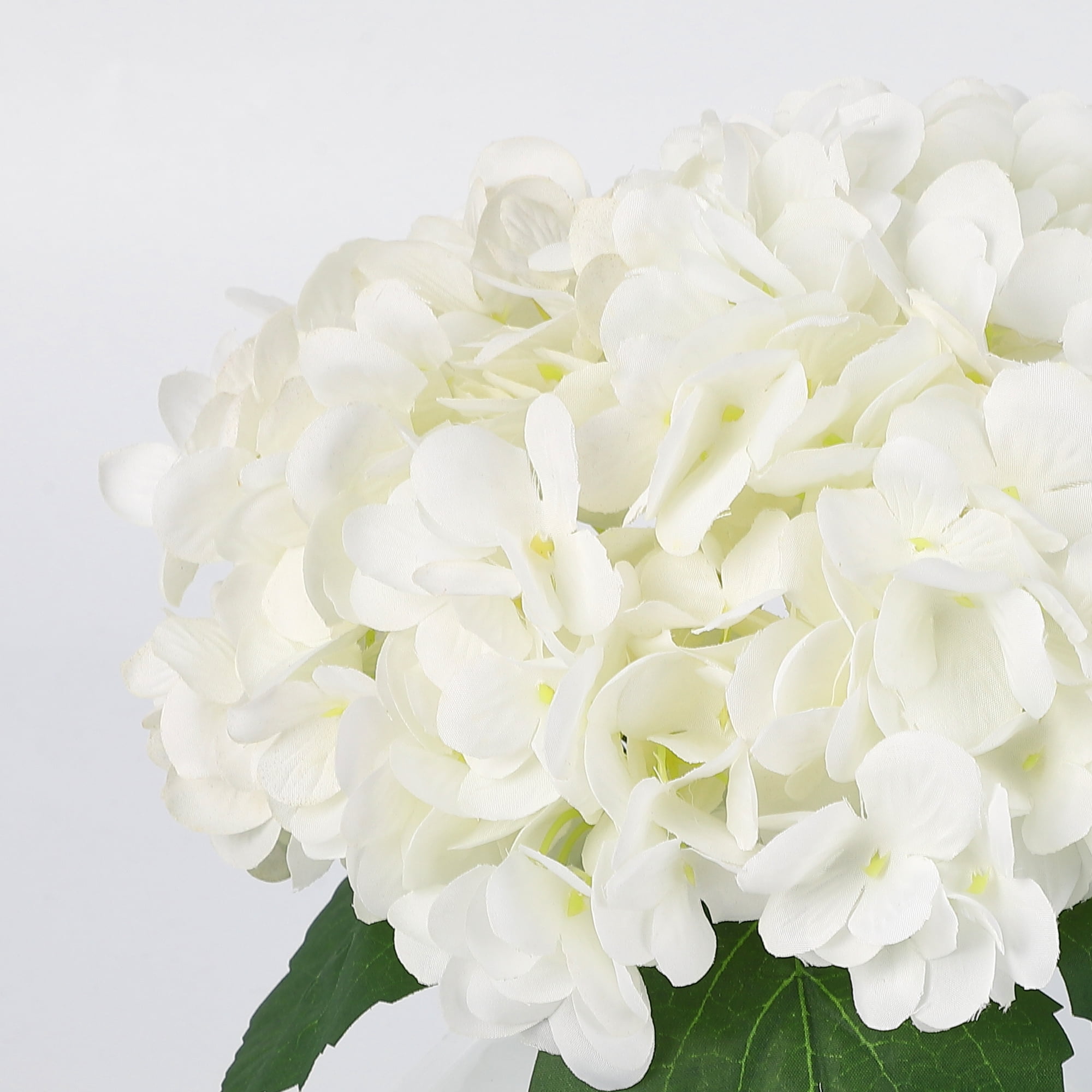 Artificial Flowers Silk Hydrangeas in Vase - Fake Flower Arrangement with Faux Water for Home Wedding