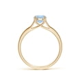 thumbnail image 2 of Angara Natural 0.72 Ct. Aquamarine Solitaire Ring in 14K Yellow Gold for Women (Ring Size: 3.5), 2 of 10