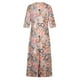 thumbnail image 5 of Vestido estampado de botones de bolsillo de manga corta con cuello en V casual de moda de verano para mujer Fridja bnh4645, 5 of 8