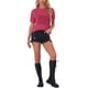 thumbnail image 2 of INSPIRE CHIC Blusa de fiesta para mujer con mangas cortas transparentes y estrellas metálicas brillantes XS Rosa intenso, 2 of 4