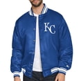 thumbnail image 2 of Men's Starter  Royal Kansas City Royals Home Plate Printed Graphic Satin Full-Snap Varsity Jacket, 2 of 3