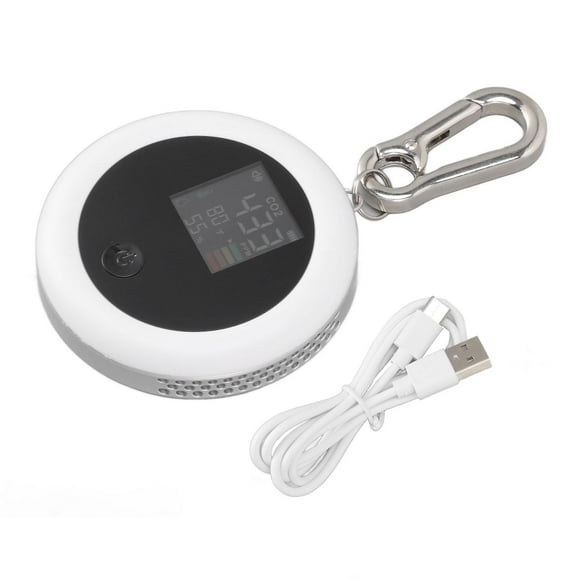3-In-1 Portable Co2 Monitor For Home, Office, And Travel, Ndir Sensor Technology Ensures High Precision, Rechargeable Air Quality Monitor With Large