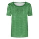 thumbnail image 4 of Camiseta de Manga Corta de Verano para Mujeres Delgada Moda Casual Impresa No Estructurada Cuello Redondo Mujer Manga Corta Tops Casual, 4 of 4