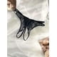 thumbnail image 2 of Braguitas transparentes con entrepierna abierta y bordado floral - Lencería y ropa interior sensual para mujer, 2 of 4