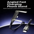 thumbnail image 4 of 2026 Upgraded Sideways Phone Charger, 2-in-1 Invisible Holder Charger Cable, 240W Fast Charging Cord with Built-in Phone Stand for Smartphones Tablets (C to C (240W)), 4 of 8
