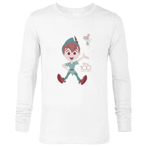 Disney 100 Years of Wonder Peter Pan Tinker Bell Muted D100 - Long Sleeve T-Shirt for Men - Customized-White