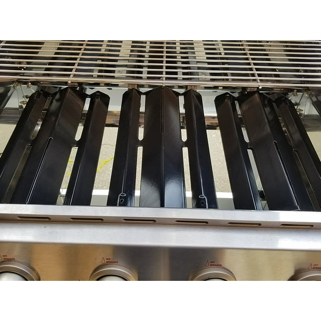Set of Three Heavy duty porcelain coated heat plates for Char-broil, Kenmore, Master Chef and other Bbq grill models