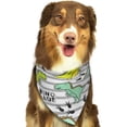 thumbnail image 6 of Naloa Funny Dinosaurs on Stripes Dog Bandanas 1PC Washable Triangle Dog Scarfs Premium Durable Fabric, for Small Medium Large Dogs and Cats, 6 of 6