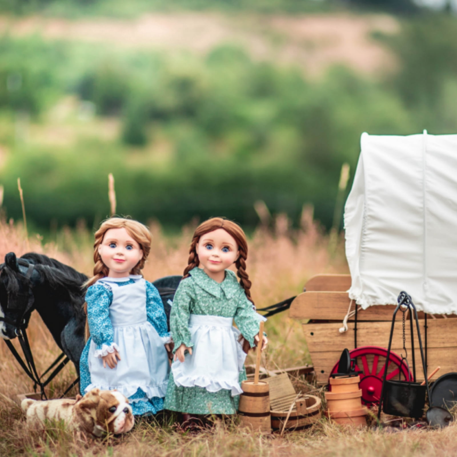 The Queen's Treasures 18 In Doll Kitchen Accessories, Little House on The Prairie 12 Piece Dishware Set Intended For American Girl Dolls