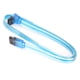 thumbnail image 4 of Cable de datos SATA 3.0 azul transparente de estado sólido para transmisión de datos de computadora PC (recto y codo), 4 of 10
