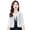 White L, variant on Women Fall Spring Coat Lace up Floral Embroidery Solid Color Shawl Three Quarter Sleeves Loose Hollow Out Lace Round Neck Short Type Sun Jacket