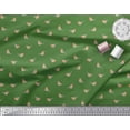 thumbnail image 2 of Soimoi Green Heavy Satin Fabric American Robin Bird Decor Fabric Printed BTY 54 Inch Wide, 2 of 3