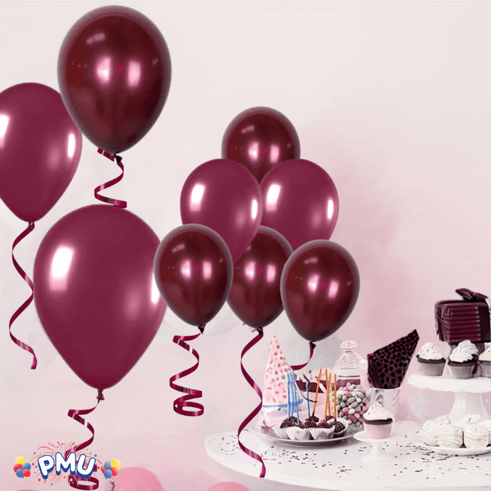 PMU 1500 Yards x 3/8in Burgundy Crimped Curling Ribbon String for Gift Wrapping Ribbon Balloon String Birthday Celebration Party Presents Decor, Festival Art Craft Accessories (6-250 Yard Rolls)