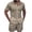 Beige, variant on Men's 2 Piece Outfit Short Sleeve Textured Button Up Shirt with Drawstring Casual Summer Party Vacation Matching Set for Men 2XL