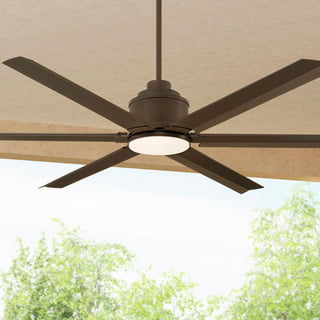 84 Ultra Breeze Matte Black LED Wet Rated Ceiling Fan with Remote
