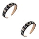 thumbnail image 4 of Sonducket Diadema barroca para mujer, estilo Vintage, brillante, con diamantes de imitación, diadema para el pelo de novia, diademas, accesorios Negro 2piezas, 4 of 6