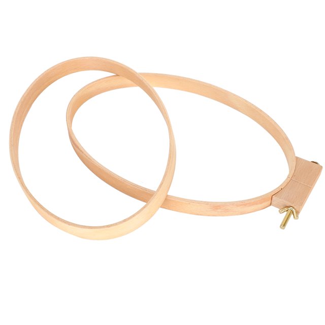 Embroidery Hoop Frame Vertical Oval Wide Wooden Craft Desktop DIY CrossStitch Supplies