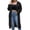 Black, variant on Fnooota Plus Size Women's Cardigans Mid-Length, Loose Fit Casual Long Sleeve Open Front Knitted Outerwear Brown Size XL