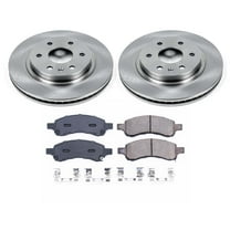 Ultimate Brakes Front Ceramic Brake Pad and Rotor Kit with Hardware WM80217 for Buick; Chevrolet; GMC; Saturn