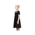 thumbnail image 5 of Girls Dress Black Shirt Fishnet Beaded Collar Short Formal Elegant 8 Years, 5 of 7