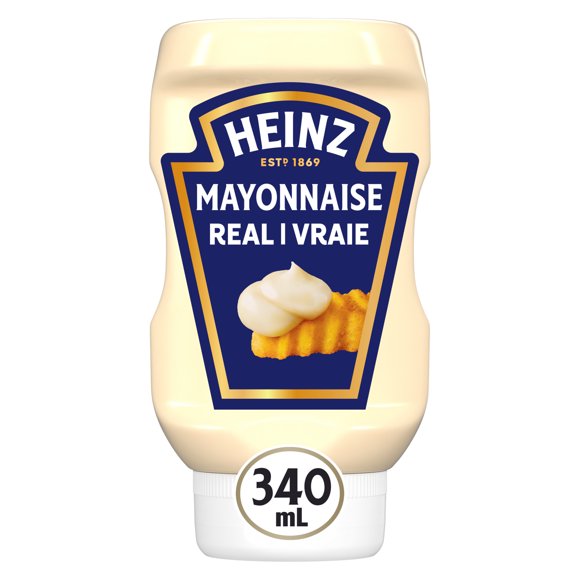 Heinz Real Mayonnaise, 340 mL Bottle, One 58 g Kraft Dinner Jalapeno Macaroni & Cheese Snack CupSignature macaroni shape and iconic cheesy flavour with a kick of jalapenoKraft Dinner is a quick and easy meal that's perfect for on the goMac and cheese cups are microwavable and ready in 3 1/2 m