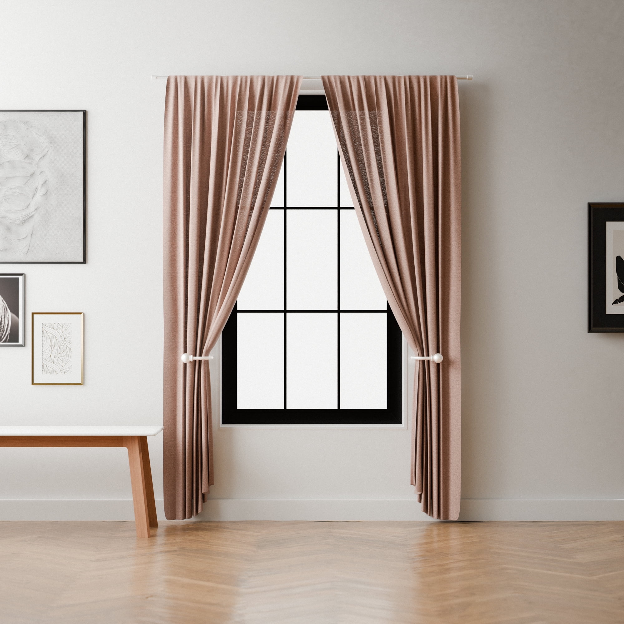 Mainstays White Ball Curtain Rod Holdbacks (2 Count)