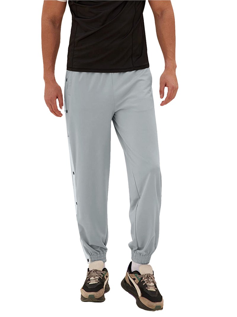 Kupretty Tear Away Pants for Men Side Zipper Sweatpants Zip Leg Breakaway Pants Post Surgery Recovery Pants