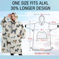 thumbnail image 4 of Oversized Wearable Blanket Hoodie,Cute Animal Dogs Sherpa Blanket Hoodie with Super Pockets,Super Warm Fuzzy Pullover for Women & Men, 4 of 6