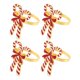thumbnail image 2 of GOOHOCHY - Juego de 4 servilleteros navideños con lazo - Ideal para fiestas y como regalo de Navidad., 2 of 8