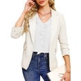 thumbnail image 6 of UVN Blouses for Women V Neck Long Sleeve Shirts Dressy Casual Ruffle Chiffon Tops, 6 of 10