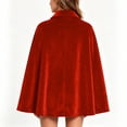 thumbnail image 6 of Adult Little Red Riding Hood Cape Halloween Character Costume Velvet Cosplay Party Short Cloak, 6 of 7