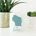 thumbnail image 2 of CTDream 11oz. US State Coffee Mug Gift, Aqua Home Heart, Wisconsin, 1-Pack, Unique Hostess Distance Moving Away Christmas Birthday Gifts for Her, 2 of 6
