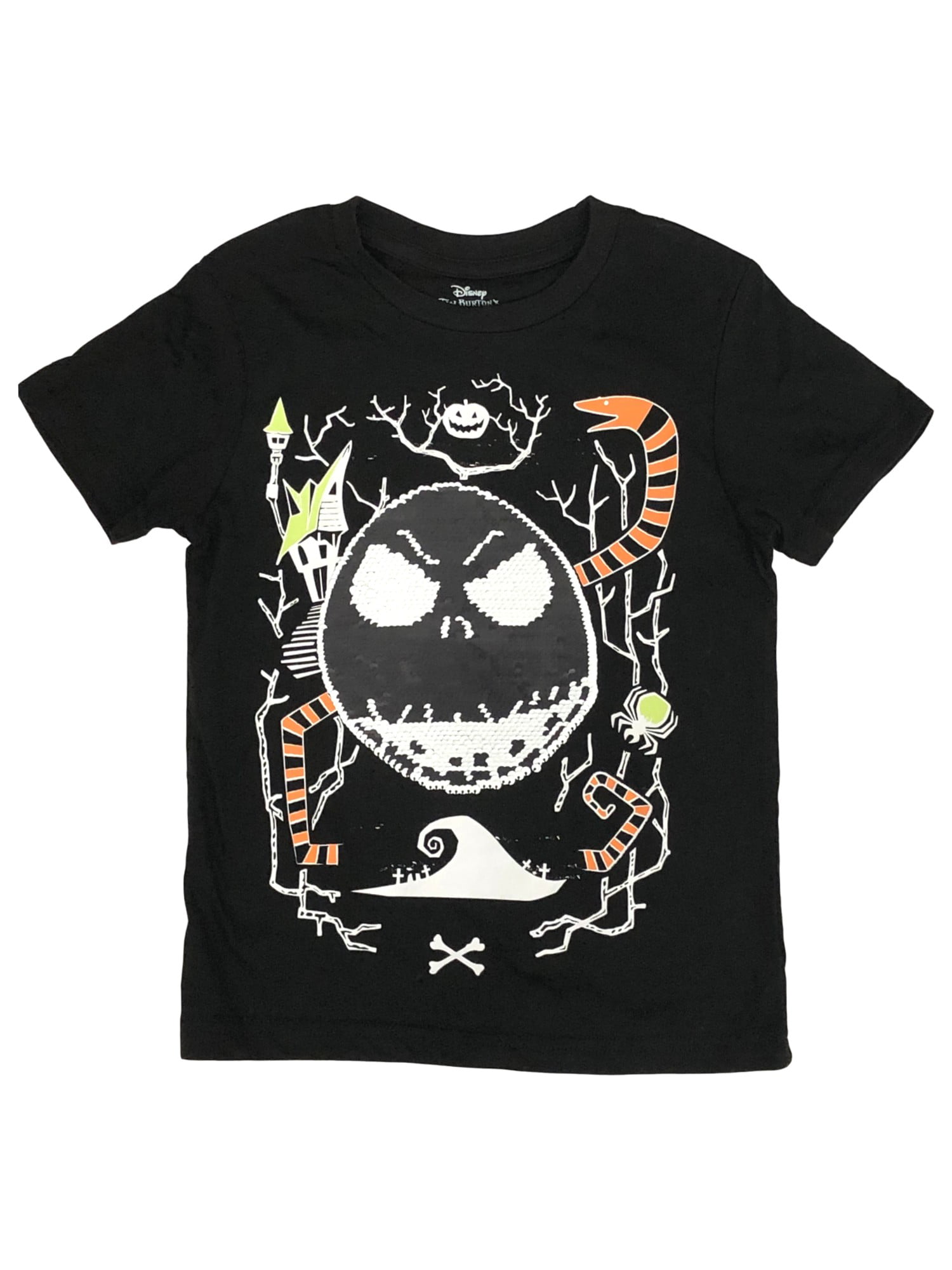 Nightmare Before Christmas Cute Skeleton Whiskey Kids Halloween Large Shirt Jack Skellington's Brewery Halloween T-shirt