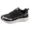 thumbnail image 2 of Zapatos Deportivos para Hombres Y Mujeres Suela Gruesa Ligeras Transpirables Casuales Coreano Deporte Con Cordones Corte (Negro 43), 2 of 9