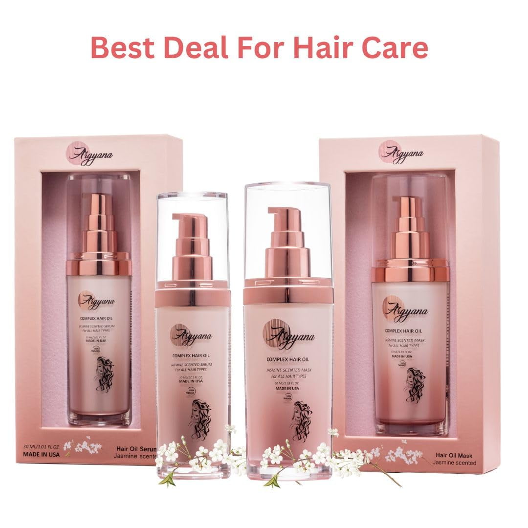 Argyana 2-PC Hair Care Gift Set for Hair Growth- Jasmine Hair  Mask And Serum