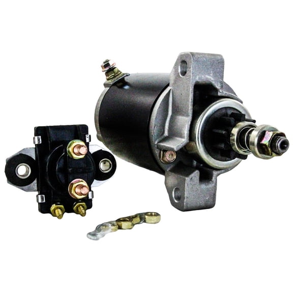 NEW STARTER AND SOLENOID COMPATIBLE WITH 99-05 MERCURY MARINE 25E EH EL ELH ELPT B/F 4 STROKE 67C8180000 67C8180001 89850187A1