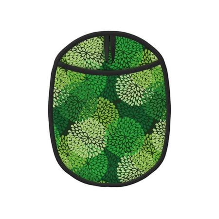 

Lukts Green Flower Print Silicone Pot Mat Mitten With Hanging Loop Heat Resistant Oven Mitts Non-Slip Bbq Baking Smoking Potholders