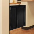 thumbnail image 2 of Swinging Doors Cafe Doors,Wood Saloon Swing Doors,Saloon Cafe Doors, Swinging Barn Door Swinging Door Auto Close Kitchen Bathroom Hallway Bar Swinging Door for Indoor (Black 35.4"x35.4"), 2 of 9