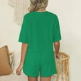 thumbnail image 6 of Pyhlmscde Women Summer Two Piece Outfits Sweatsuits 2025 Casual Lounge Skirt Shorts Matching Sets Trendy Short Sleeve Clothing,Summer Outfits for Women 2 Piece Set, 6 of 7