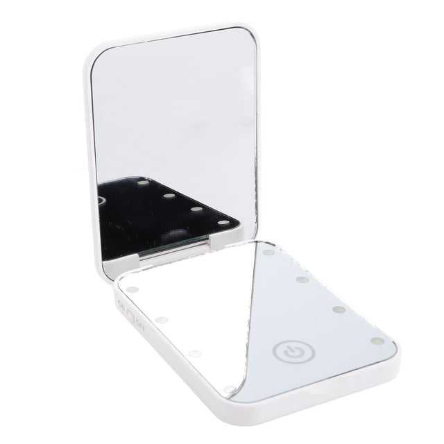 Espejo de Maquillaje LED Portátil Conumo, Espejo Cosmético de Vije Pequeño de 2 Caras para Área de Maquillaje Iluminada Brillante