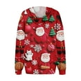 thumbnail image 6 of Hoodies For Women Oversized Winter Cute Sweatshirts Pullover Trendy Fall Clothes, Christmas Print Lightweight Design without Pockets for Comfortable Fall Winter Wear,Wine,M, 6 of 6