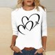thumbnail image 2 of TaTaai Women's A 3/4 Sleeve Christmas Printed Round-neck Top Gift, 2 of 6