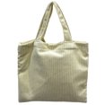 thumbnail image 1 of Bolso Mujer Pana Tote Simple Gran Capacidad Mujer Compras Blanco, 1 of 9