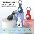 thumbnail image 4 of Compatible with AirTag Case Keychain Air Tag Holder Silicone AirTags Key Ring Cases Tags Chain Apple GPS Item Finders Accessories 4 Pack, 4 of 13