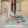 thumbnail image 6 of Joyfy Washable Floral Area Rug Non-Slip Soft Carpet with Rubber Backing for Living Room, Bedroom, Dining Room, Kids Nursery and Bedside Indoor Use, 6 of 8