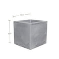 thumbnail image 5 of Ecobo 8" Eco-Friendly Square Pot Planter, Bloco Indoor/Outdoor use, Durable, Versatile & Lightweight, Designed by Brazilian Artisans, Contemporary All-Weather Design – Grey, 5 of 6